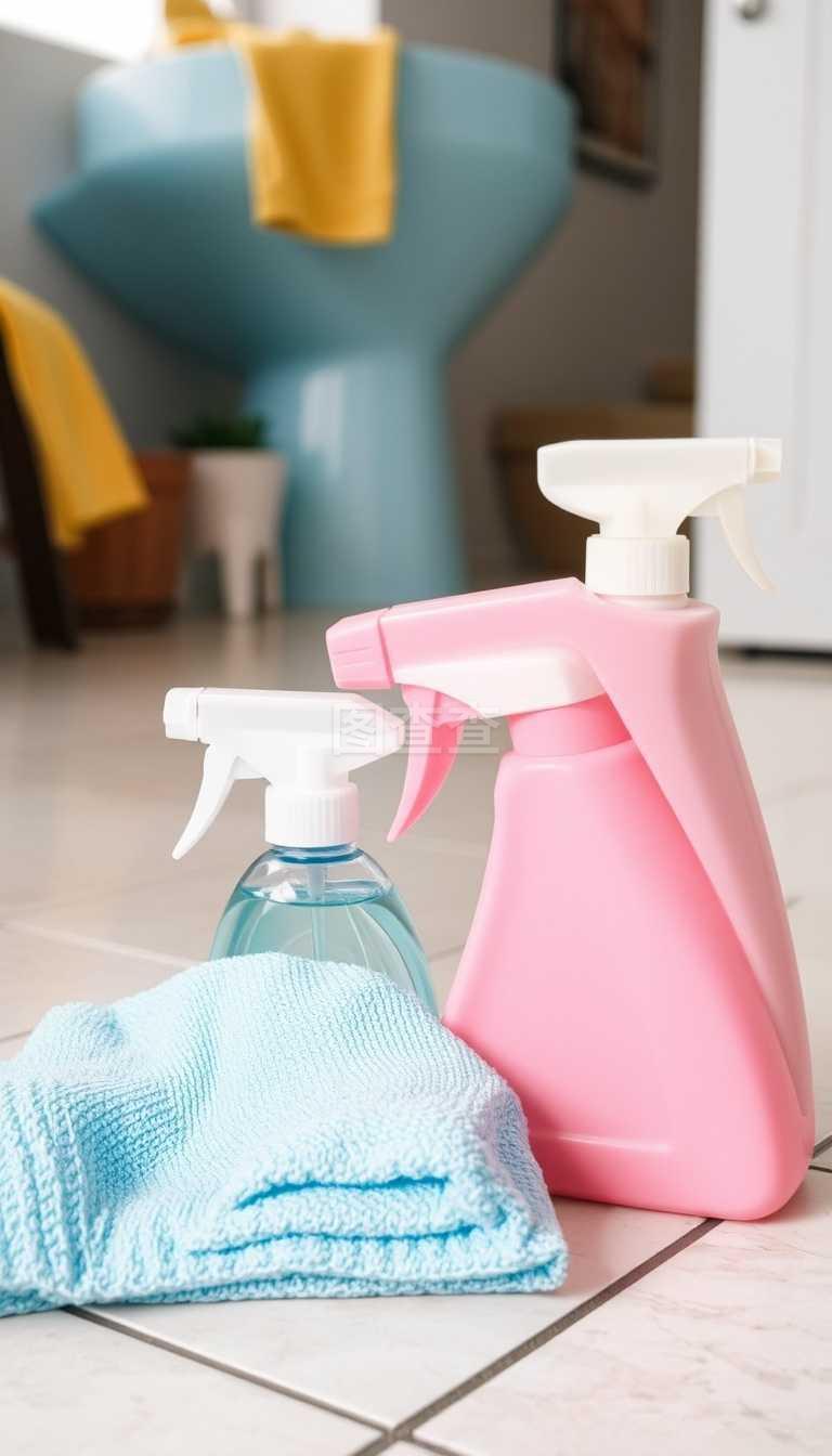 關閉粉紅色清潔產品